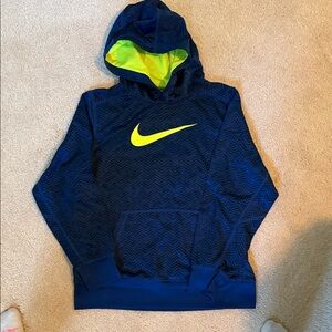 Nike Navy and Neon Green Hoodie